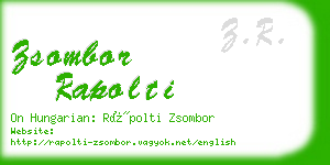 zsombor rapolti business card